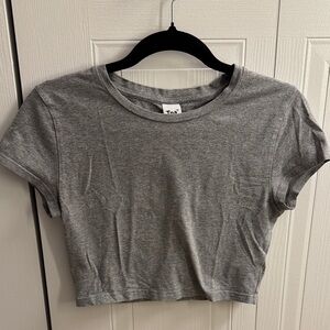 TNA Gray Crop Top
